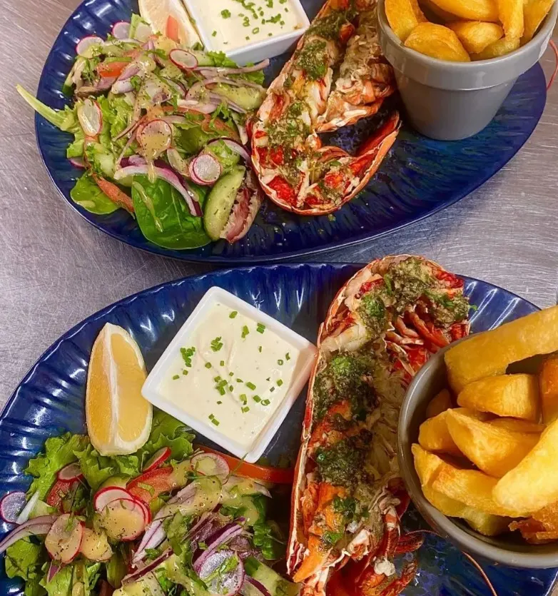Lobster and chips