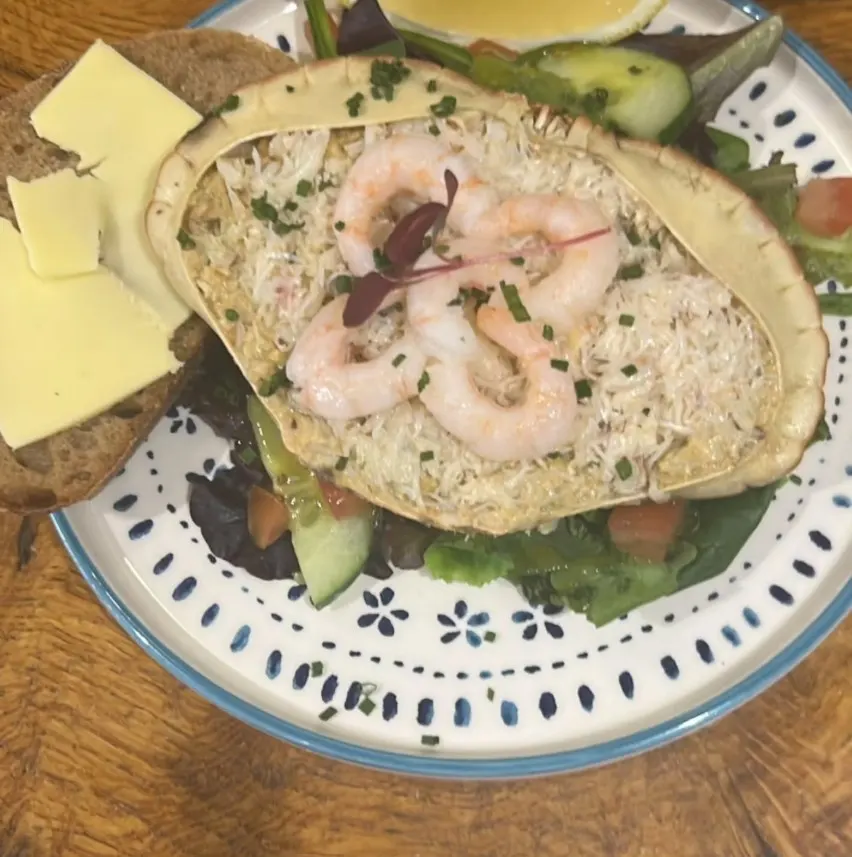 Prawn stuffed crab