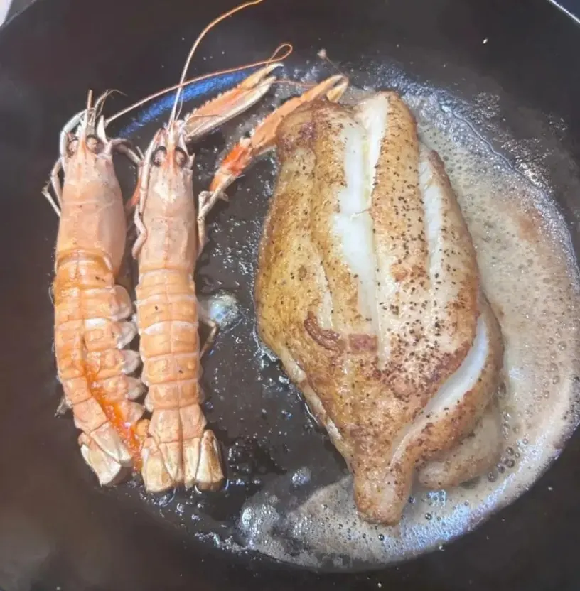 Prawns and monkfish